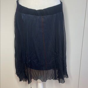 Elegant Black Sheer Skirt